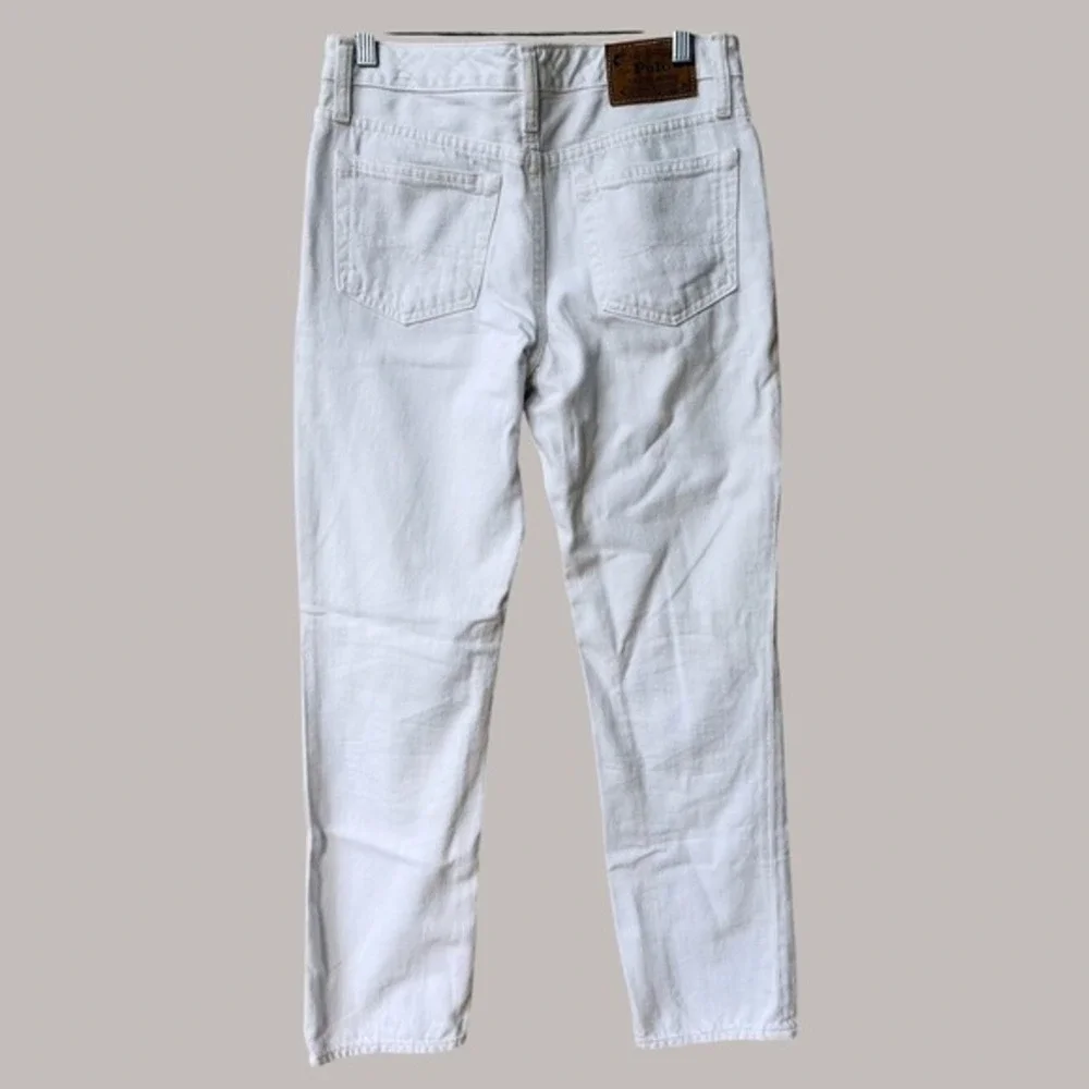 Polo Ralph Lauren Slim Fit Denim Hudson Jeans Boys 16 White Cotton Pockets